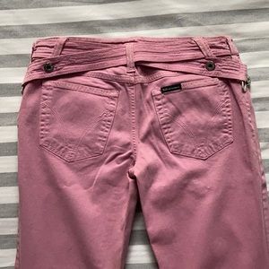 Dolce & Gabbana Pink Jeans Size 27 Belt Detail